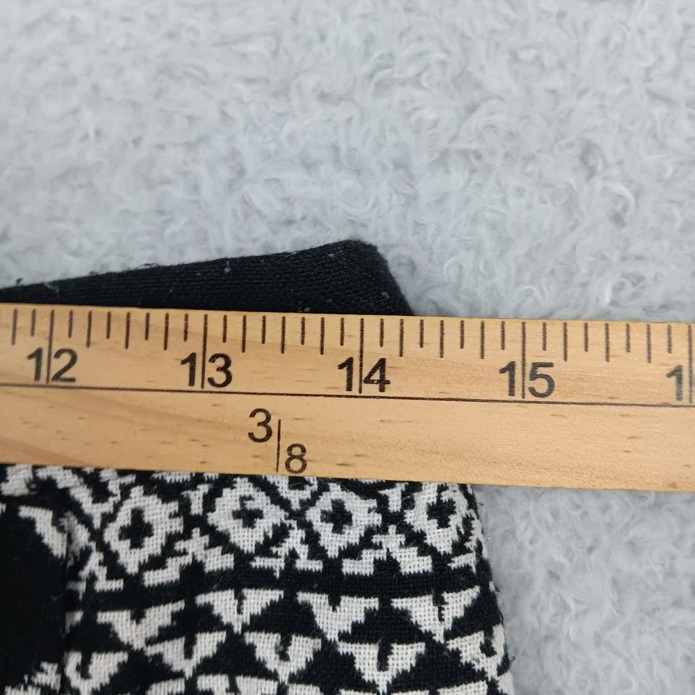 Loft Outlet Skirt Mini 4 Black White Geometric Jacquard Wrap Front